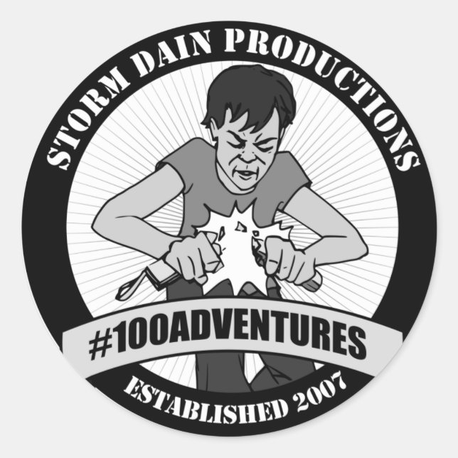 Storm Dain Productions Logo Classic Round Sticker (Front)