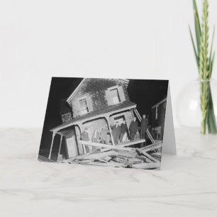 Storm Damaged House, 1914 Holiday Card