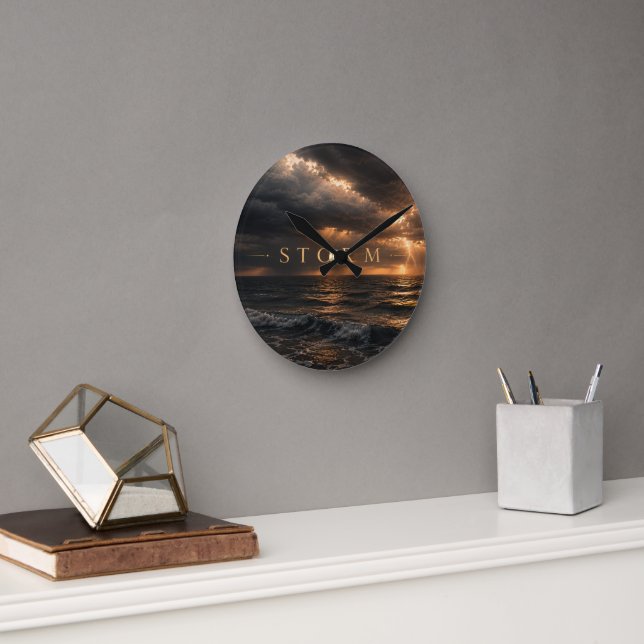 Storm - Deep Waters Round Clock (Office)