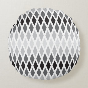 Storm Diamond Ombre Round Pillow
