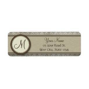 Storm Grey Feather Pattern with Monogram