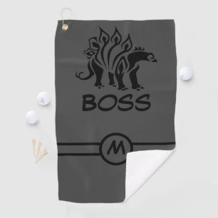 Storm Grey Stegosaurus Spiked  Dinosaur  Golf Towel