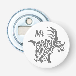 Storm Grey Styracosaurus with Tribal War Paint Bottle Opener