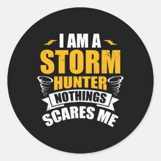 Storm Hunter Design for Tornado Hunter Storm Spott Classic Round Sticker