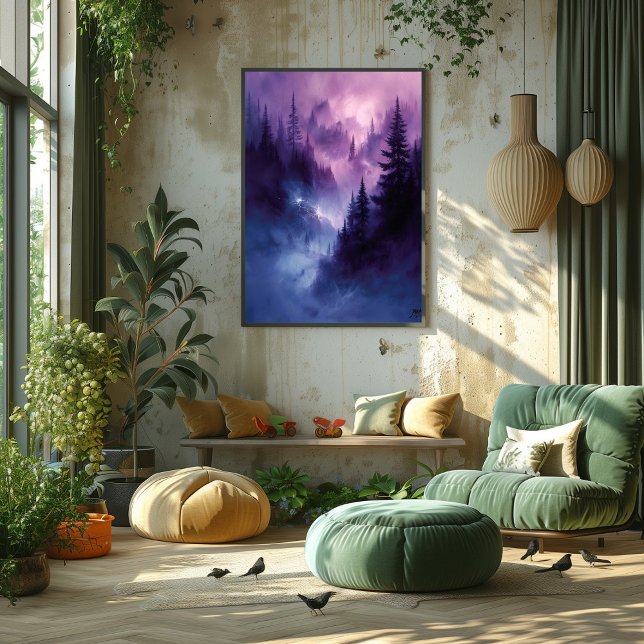Storm in Enchanted Forest Surreal Landscape Poster (Creator Uploaded)
