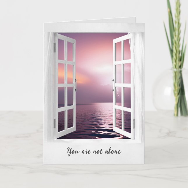 Storm in Window Thinking of You Card (Front)