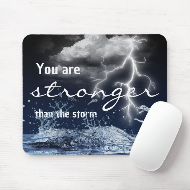 Storm Inspirational Quote Mouse Pad (With Mouse)
