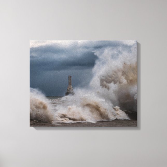 Storm Lighthouse Canvas Print (Front)