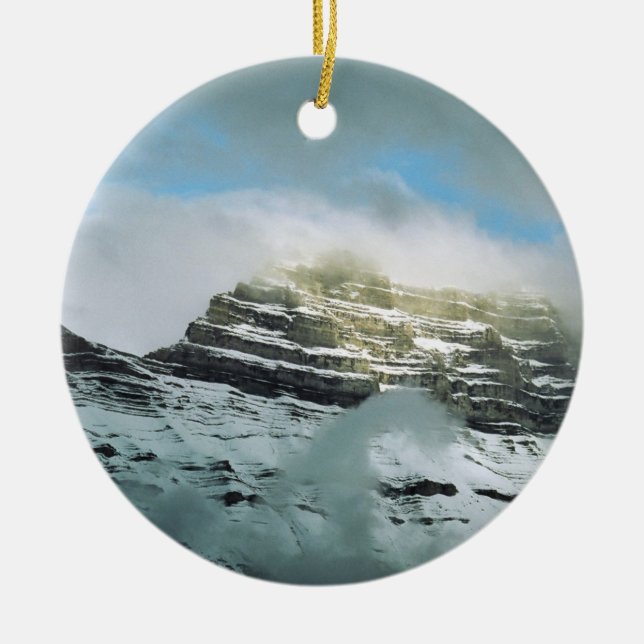 Storm Mountain Ceramic Ornament (Front)
