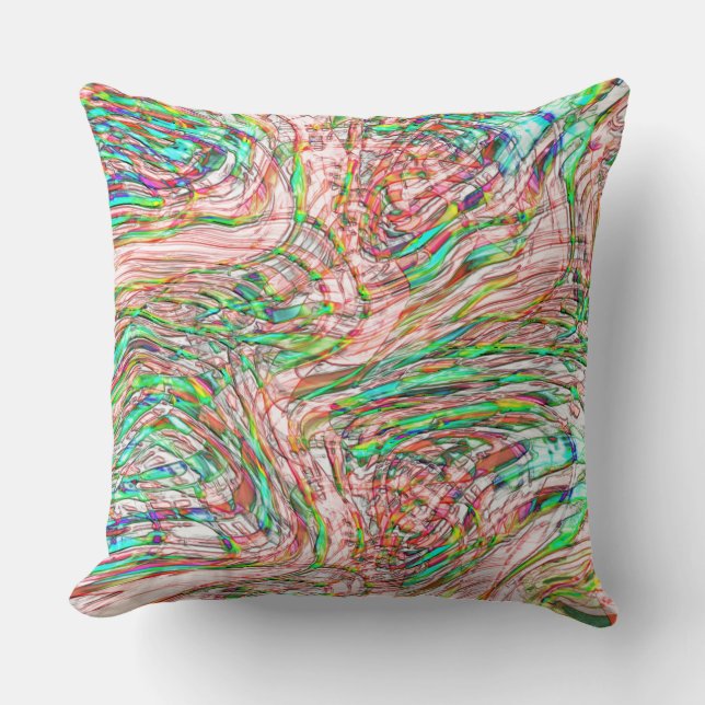 Storm of twisted tracks throw pillow (Front)
