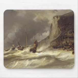 Storm on the Coast at Etretat, Normandy, 1851 Mouse Pad