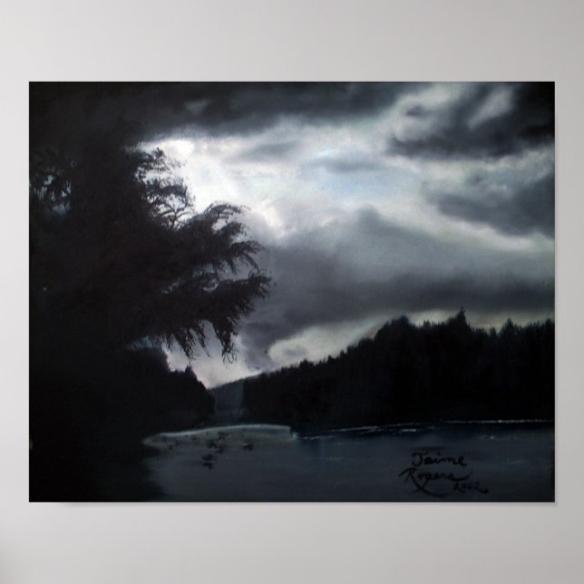 "storm on the lake" 16x20 canvas print (Front)