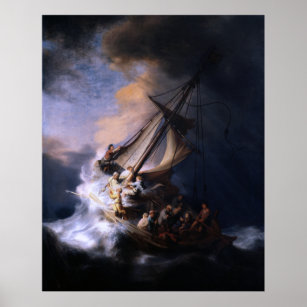 Storm on the Sea of Galilee by Rembrandt van Rijn Poster