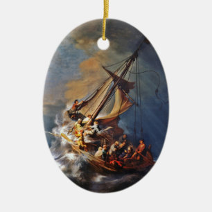 Storm on the Sea of Galilee Ceramic Ornament