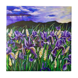 Storm over Iris FieldsTile Tile