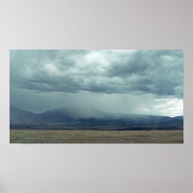 Storm Over Rocky Mountain Foothills, Colorado Poster (Front)