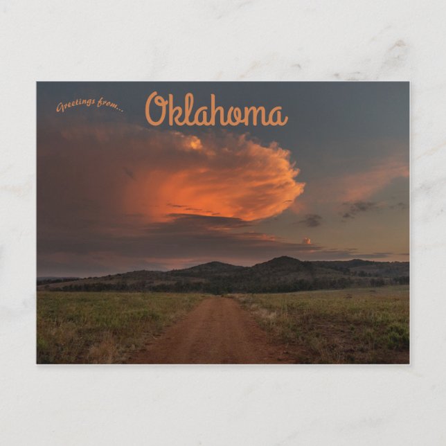 Storm Over The Mountains Oklahoma Postcard (Front)