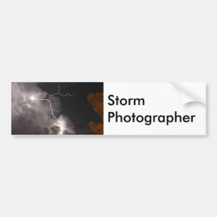 Storm Photographer Lightning Bumper Sticker