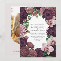 Storm Plum, Graphite Rose & Antique Blush Wedding