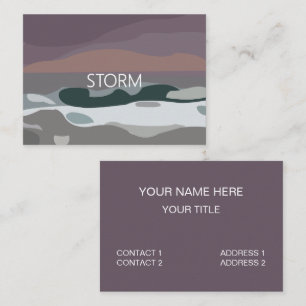 Storm Sky Clouds Sea Waves Meteorologist Business Card