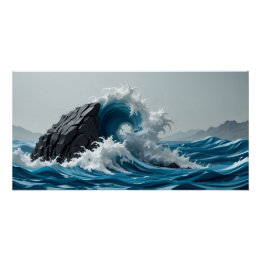 Storm Surge in Paper Poster