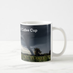 Storm tornado lifing hay bales coffee mug