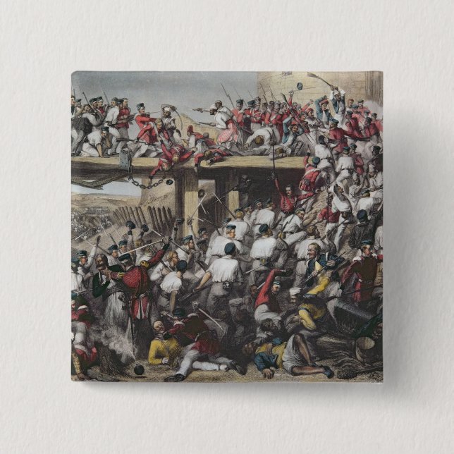 Storming of Delhi 2 Inch Square Button (Front)