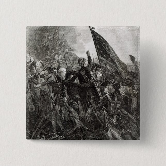 Storming of Stony Point, July 1779 2 Inch Square Button (Front)