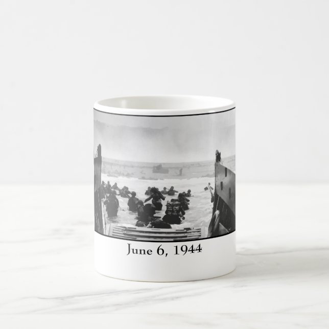 Storming The Beach On D-Day Painting Coffee Mug (Center)