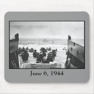 Storming The Beach On D-Day Painting Mouse Pad