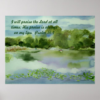 Storm's Comin' summer watercolor, I will praise... Poster