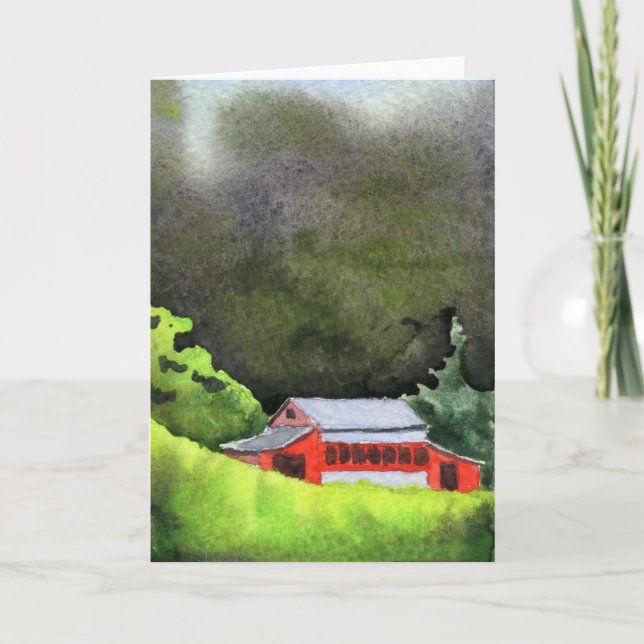 "Storm's Coming #4" Country Roads Greeting Card (Front)