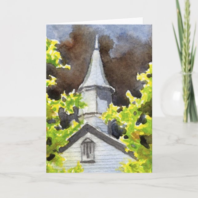 "Storm's Coming #5" Country Roads Greeting Card (Front)