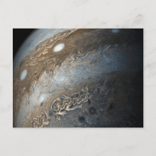Storms on Jupiter from Juno Cam (2017) Postcard