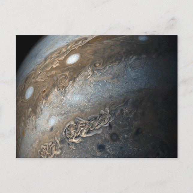 Storms on Jupiter from Juno Cam (2017) Postcard (Front)