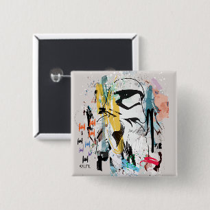 Stormtrooper Graffiti Collage 2 Inch Square Button