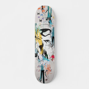 Stormtrooper Graffiti Collage Skateboard