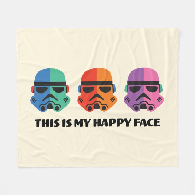 Stormtroopers | This Is My Happy Face Fleece Blanket (Front (Horizontal))