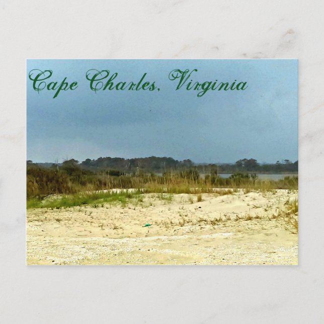 Stormy Beach at Cape Charles, Virginia Postcard (Front)