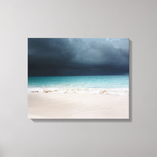 stormy beach wrapped canvas 