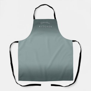 Stormy Blue Grey Ombre Apron