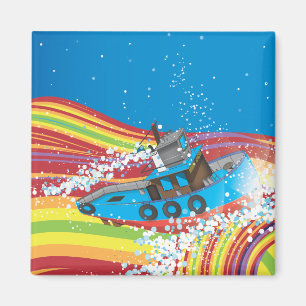 Stormy Boat Magnet