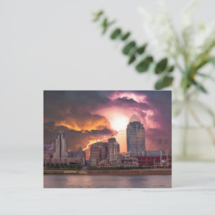 Stormy Cincinnati Great American Ball Park Postcard