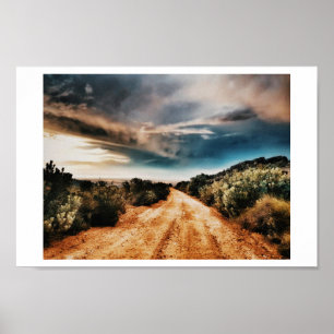 Stormy Clouds Road Paysage Afrique du Sud Poster