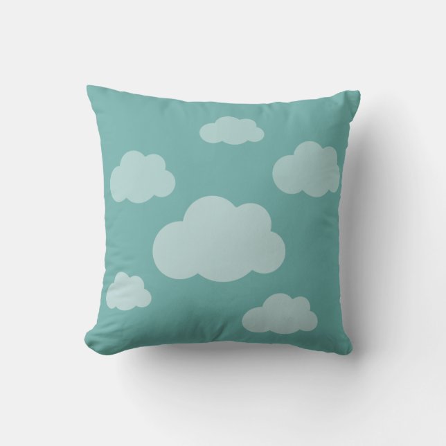 Stormy clouds throw pillow (Front)