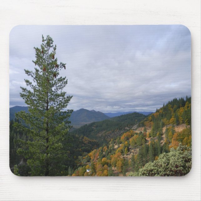 Stormy clouds with Fall colours over the mountains Mouse Pad (Front)