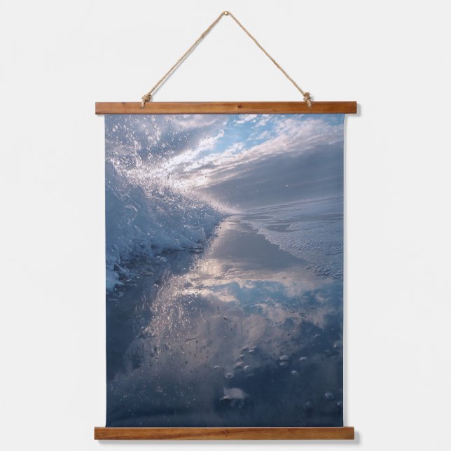 Stormy Coastal Gray Ocean Wall Art (Front)