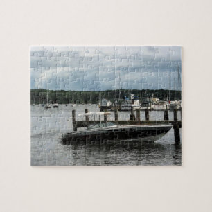 Stormy Day at the Harbour Essex CT Jigsaw Puzzle