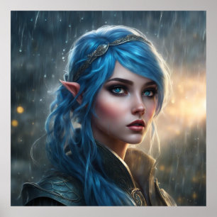 Stormy Elf Poster