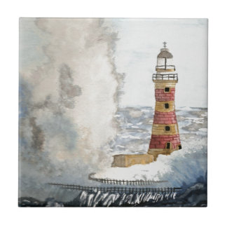 Stormy Lighthouse Tile